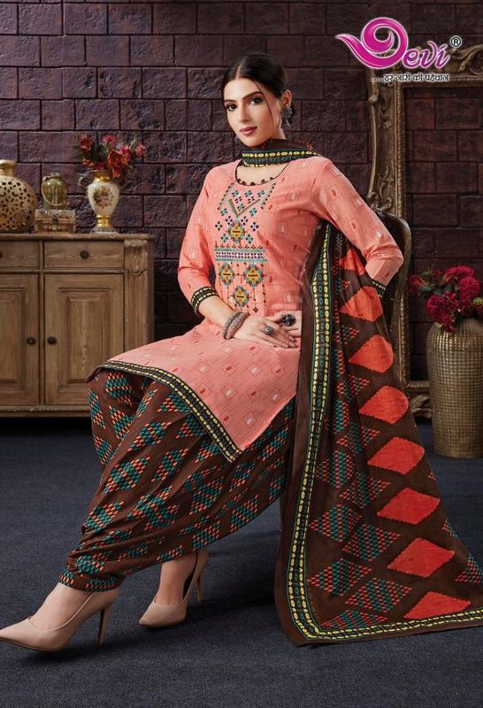 Devi Lizza Regular Wear Wholesale Printed Cotton Readymade Salwar Suit Catalog
